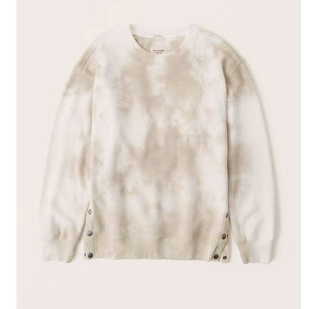 A&F Tye dye side snap boyfriend sweater - Size S